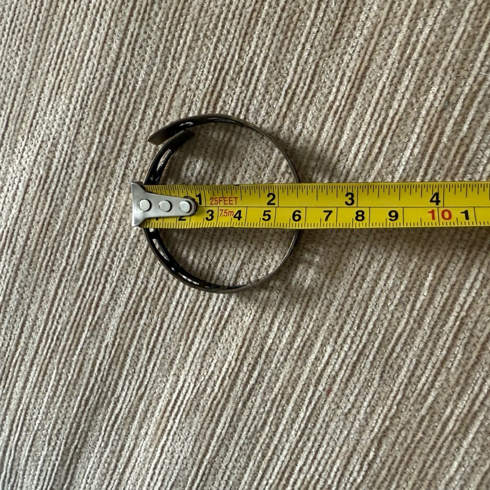 Dark Gold Geometric Cuff Bracelet - Picture 5 of 6